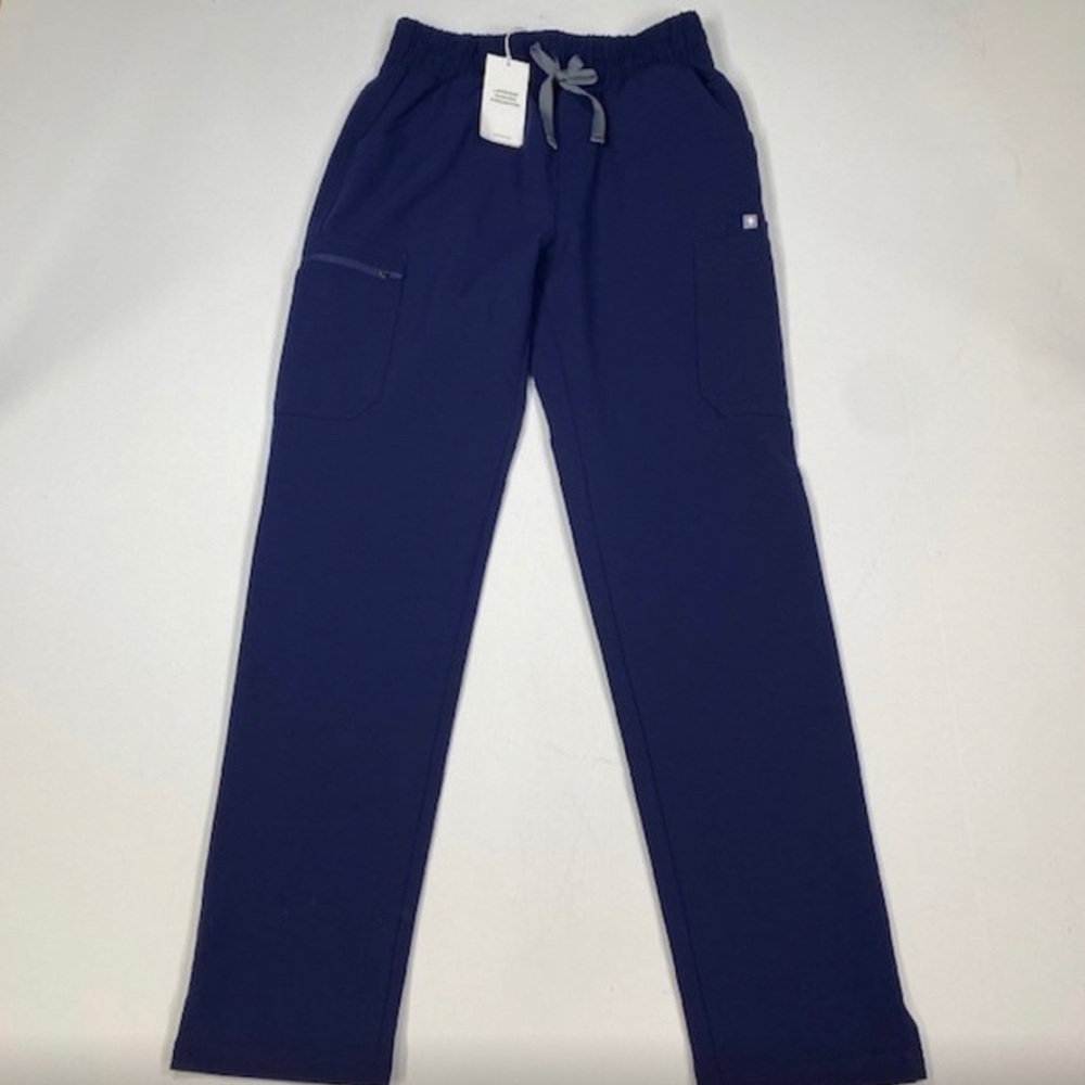 Figs Yola high waisted Women's Straight Leg Pants - Navy Blue